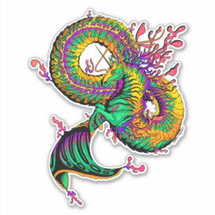 Adesivo Vinheta Colorida Pormenorizada para Cavalos de Águ