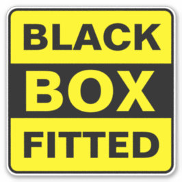 Adesivo Vinheta com abertura de caixa preta (Sinal do carr