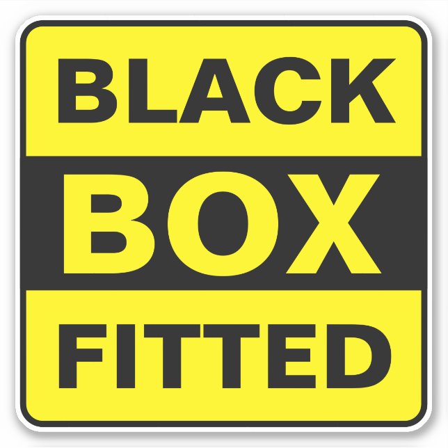 Adesivo Vinheta com abertura de caixa preta (Sinal do carr (Frente)