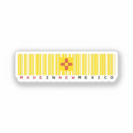 Adesivo Vinheta com código de barras do Novo México