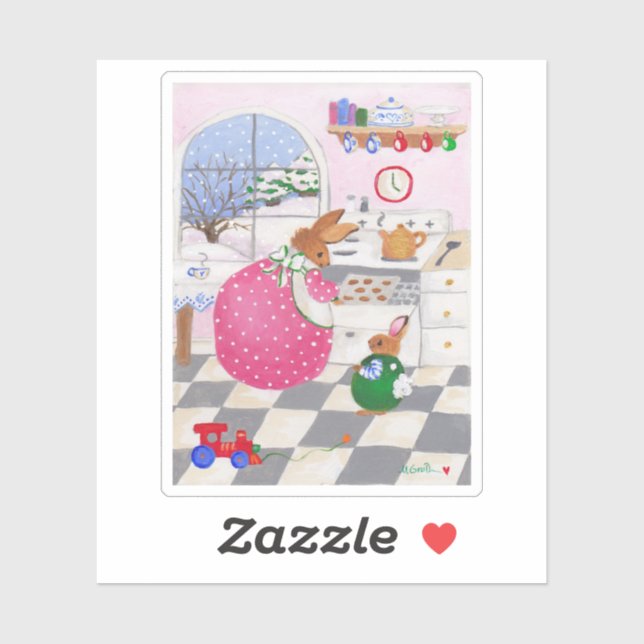 Adesivo Vinheta Cookies Cookies Coelhinhos (Folha)