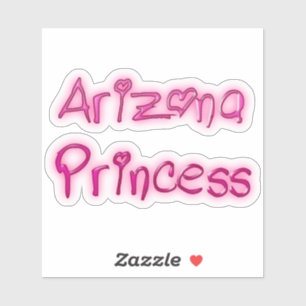 Adesivo Vinheta cor-de-rosa da Princesa arizona