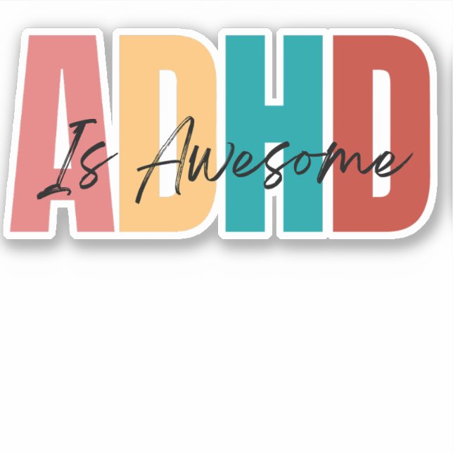 Adesivo Vinheta Cubo Terapêutica Autoatendimento ADHD Self (Frente)