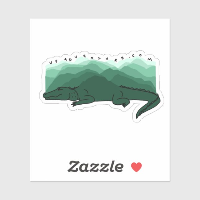 Adesivo Vinheta das montanhas do gator (Folha)