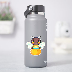 Adesivo Vinheta de abelhas para garrafa de água