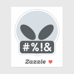 Adesivo Vinheta de Alienígena do Espaço Salgado