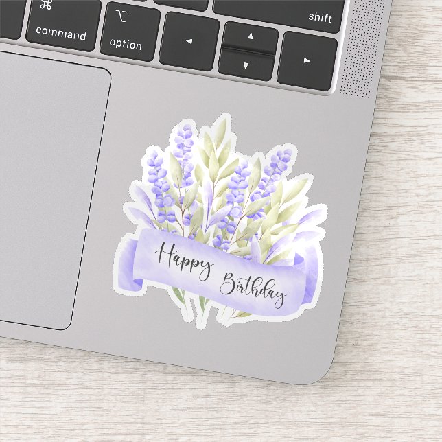 Adesivo Vinheta de aniversário feliz (Detalhe)