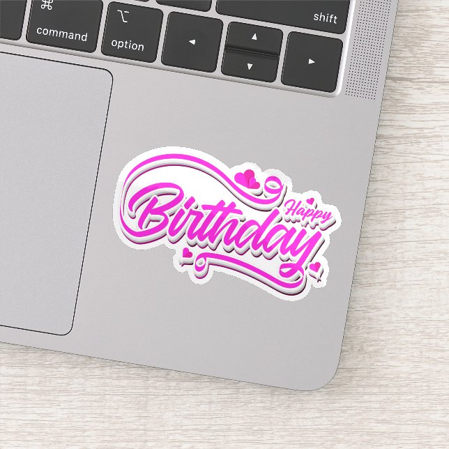 Adesivo Vinheta de aniversário feliz (Detalhe)