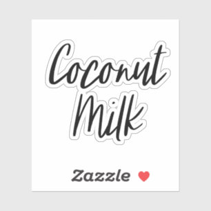 Adesivo Vinheta de armazenagem de leite de coco