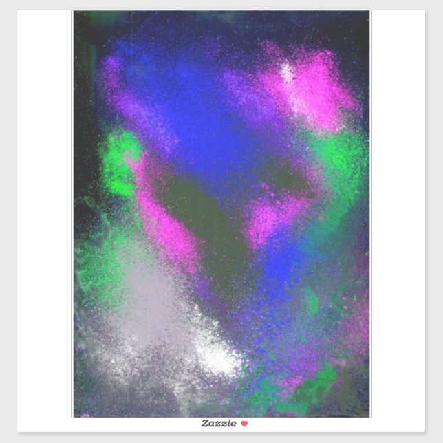 Adesivo Vinheta de Artesanato de vinil "Blue Clusters" (Folha)