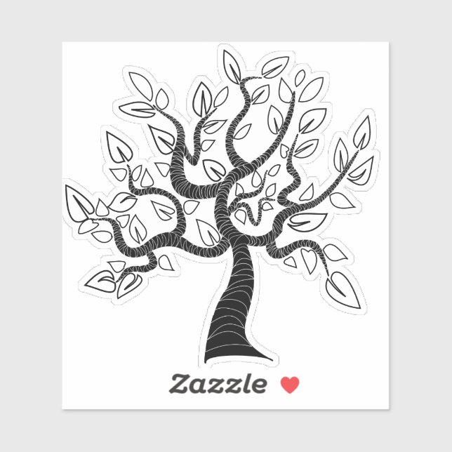 Adesivo Vinheta de Árvore (Folha)