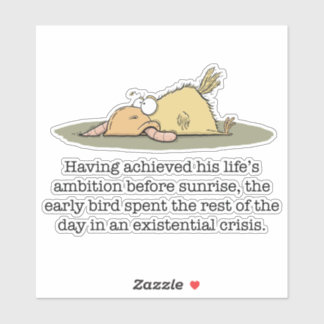 Adesivo Vinheta de aves precoces