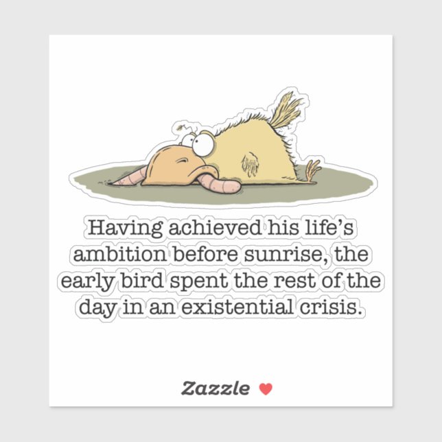 Adesivo Vinheta de aves precoces (Folha)