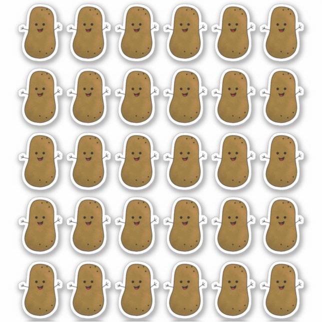 Adesivo Vinheta De Batatas Felizes (Frente)