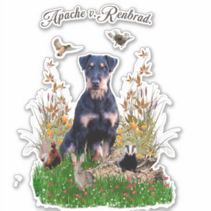 Adesivo Vinheta de Caça Alemã (Jagdterrier)