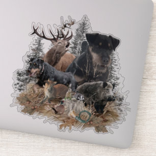 Adesivo Vinheta de Caça Alemã (Jagdterrier)