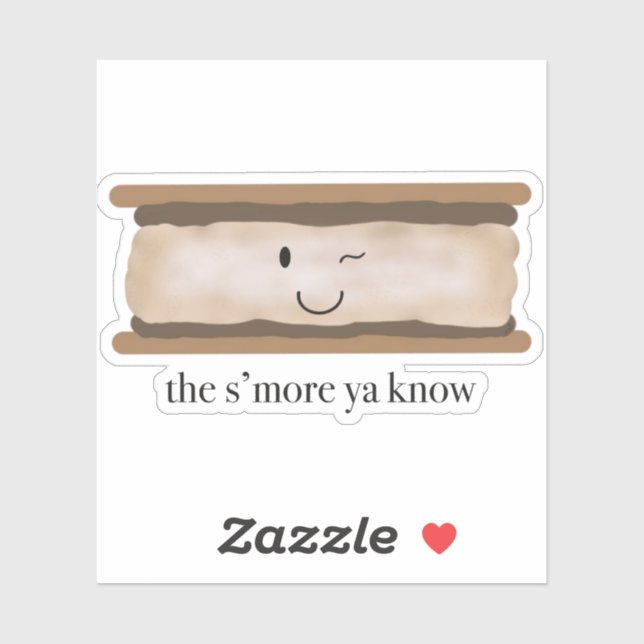 Adesivo Vinheta de Campfire S'more (Folha)