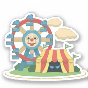 Adesivo Vinheta de Carnaval de Monstro Poptropica