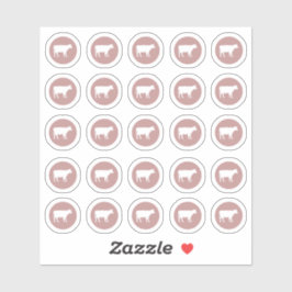 Adesivo Vinheta de carne de bovino de escolha das refeiçõe