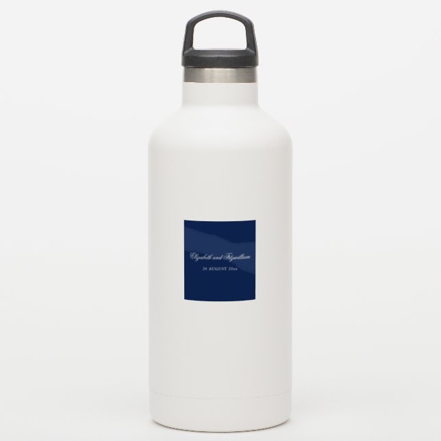 Adesivo Vinheta de Casamento de Buquê Bridal com Esquema M (Garrafa de água)