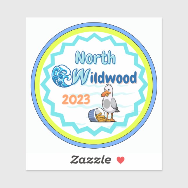 Adesivo Vinheta de casco de madeira do Norte (Folha)