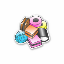 Adesivo Vinheta de Confeitaria de Licorice