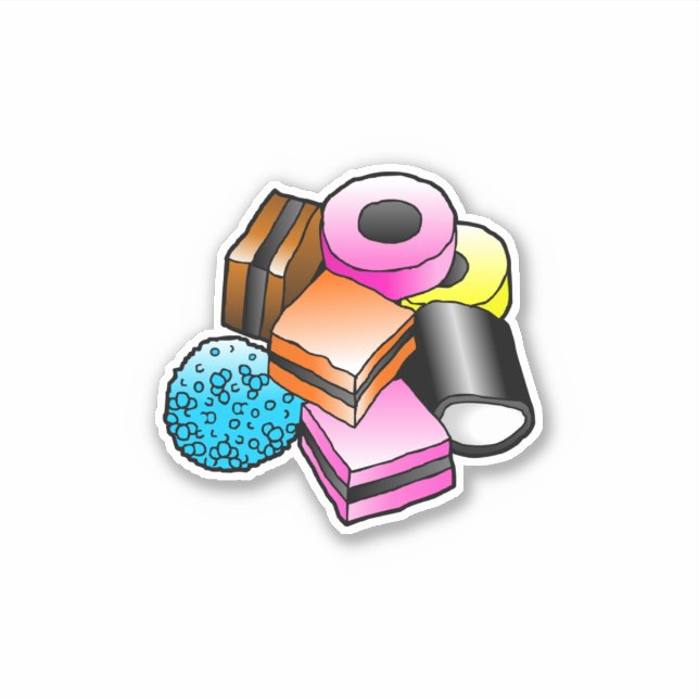 Adesivo Vinheta de Confeitaria de Licorice (Frente)