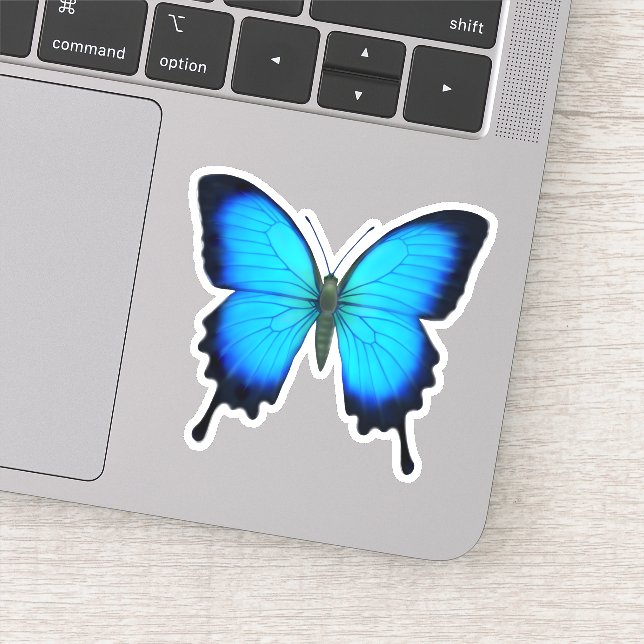 Adesivo Vinheta de Contorno da Borboleta da Borboleta Verm (Detalhe)