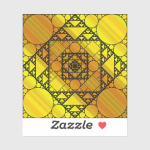 Adesivo Vinheta de contorno de geometria frontal