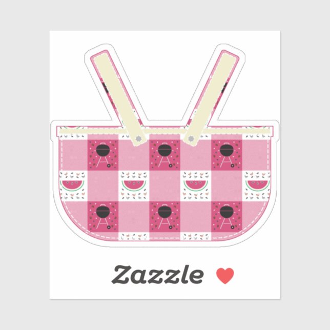 Adesivo Vinheta de Contorno Picnic Summer (Folha)