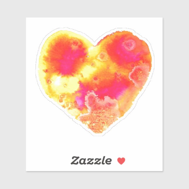 Adesivo Vinheta de Coração Cheerful (Folha)