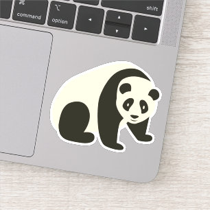 Adesivo Vinheta de Corte de Urso Panda