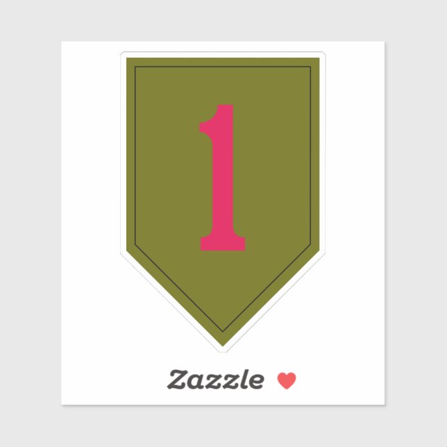 Adesivo Vinheta de corte de vinilo Big Red One (Folha)