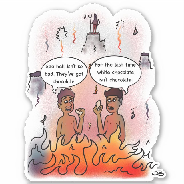 Adesivo Vinheta de Corte Personalizada de Chocolate Branco (Frente)