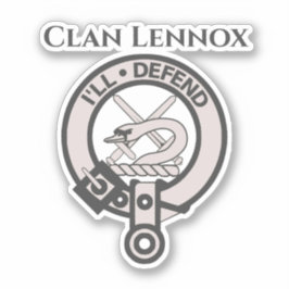 Adesivo Vinheta de Crachá de Crest Clan Lennox