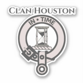 Adesivo Vinheta de Crachá de Crest de Clan Houston