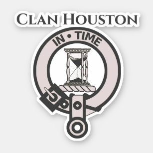 Adesivo Vinheta de Crachá de Crest de Clan Houston
