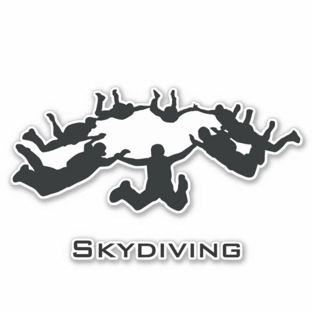 Adesivo Vinheta de Design de queda livre do Skydiving (Frente)