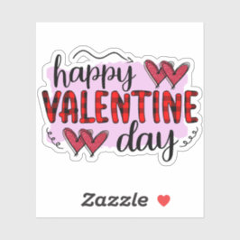 Adesivo Vinheta de dia dos namorados feliz