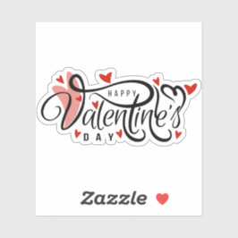 Adesivo Vinheta de dia dos namorados feliz