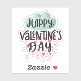 Adesivo Vinheta de dia dos namorados feliz