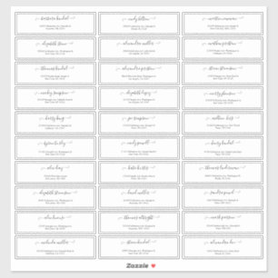 Adesivo Vinheta de Endereços Convidado de Casamento de Scr