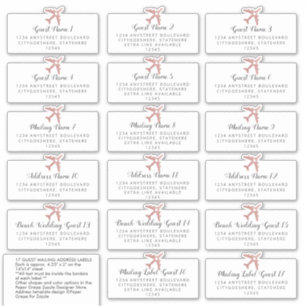 Adesivo Vinheta de Endereços de Convidado de Destino