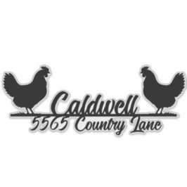 Adesivo Vinheta de Endereços Personalizados de Caixa de Co