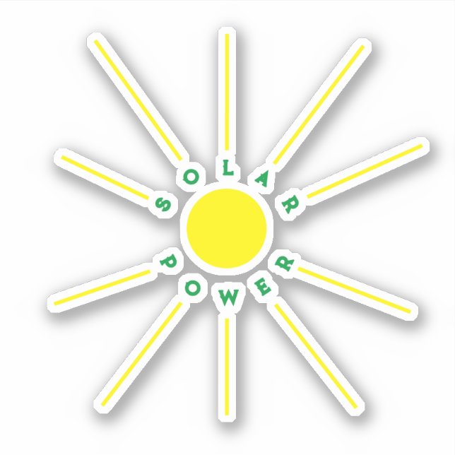 Adesivo Vinheta de energia solar (Frente)