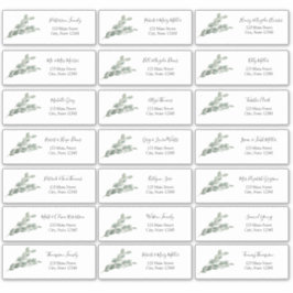 Adesivo Vinheta de Envelope de Endereço Convidado Eucalypt