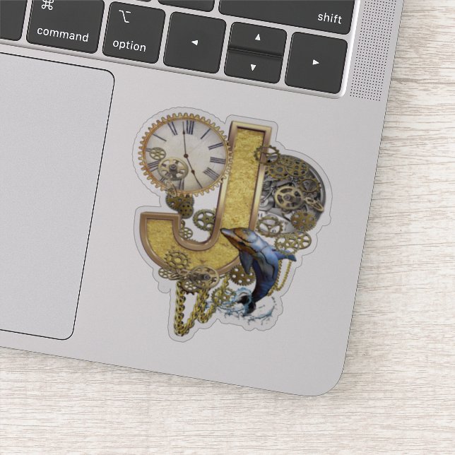 Adesivo Vinheta de escultura J Capital Steampunk (Detalhe)