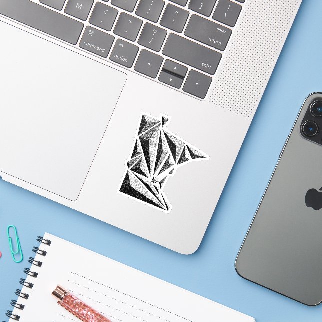 Adesivo Vinheta de Estado MN (Notebook com iPhone)