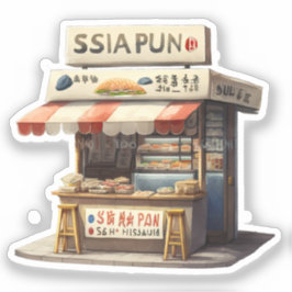 Adesivo Vinheta de Foodie Japonesa Adorável