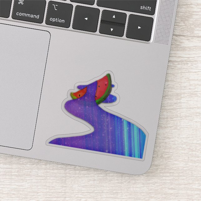 Adesivo Vinheta de Galáxia de Melancia (Detalhe)